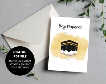 Hajj Mubarak Card, Hajj Card, Hajj Gift, Hajj Mubarak Gift, Islamic Gift, Hajj