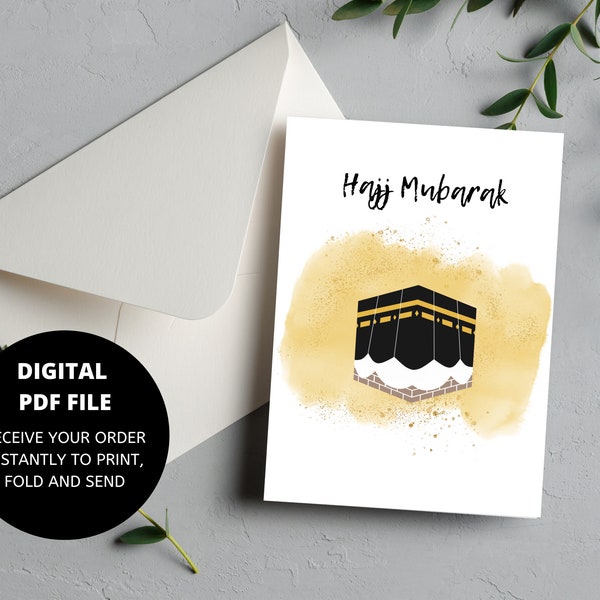 Hajj Mubarak Card, Hajj Card, Hajj Gift, Hajj Mubarak Gift, Islamic Gift, Hajj