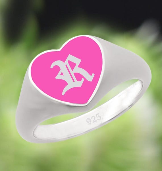 Chevalière Bague Avec Lettre Bague Chevaliere Homme Bague Femme