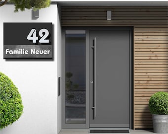 3D Hausnummernschilder Urban Stone - Moderne Betonoptik, zeitlose Eleganz. Personalisierte Straßenschilder | EDELSTAHL Design