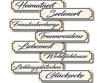 Metallschild **personalisiert**. Einzigartige Geschenkidee im Retro-Stil für den Haussegen, inkl. Montagematerial ,wetterbeständig. 50x11cm.