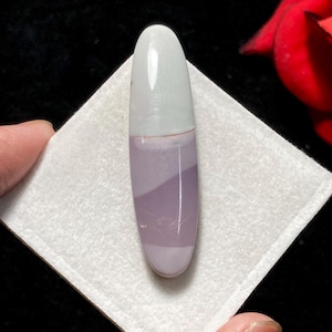Stunning Purple Hyacinth Jasper Cabochon, It Showcases Its Natural Beauty Without Facets, 48x 12 x 7mm, 35.55 ct, Loose Gemstone.