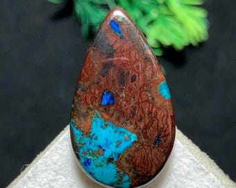 Elegance Hand Picked Natural Shattuckite Cabochon, 31 x 17 x 4mm, 22.80ct, Making Them Highly Desirable For Collector & Jewelry Designers.