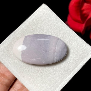 Stunning Purple Hyacinth Jasper Cabochon, It Showcases Its Natural Beauty Without Facets, 34x 20 x 6mm, 23.25 ct, Loose Gemstone.