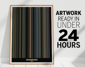 Custom Movie Poster, Personalized Movie Barcode Art, Digital File