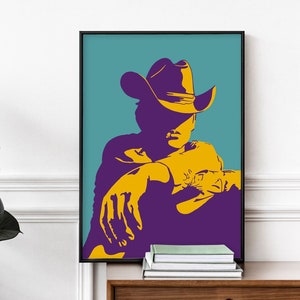 Cowboy Poster Pop Art - Cowboy Wall Art - Cowboy Print - Quality Matte Poster - Unframed