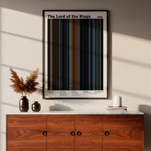 Custom Movie Color Palette Poster | Personalized Film Color Bars Print | Cinephile Gift | Physical Print image 2