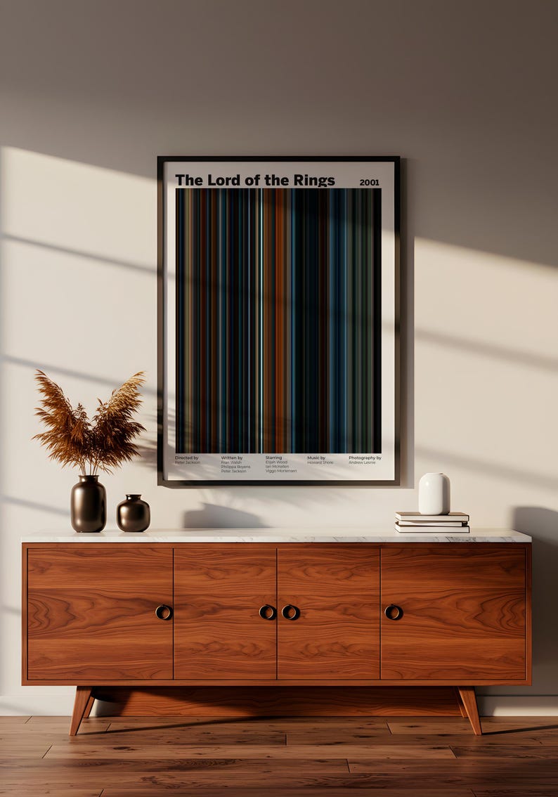 Custom Movie Color Palette Poster | Personalized Film Color Bars Print | Cinephile Gift | Physical Print image 2