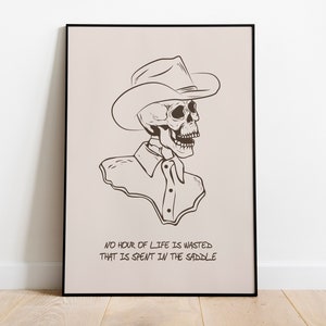 Cowboy ART, Arte da parete western, Arte del selvaggio West, Arte da cowboy, Stampa da cowboy, Poster opaco - Senza cornice