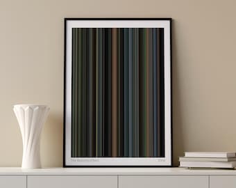 Custom Minimalist Movie Poster | Color Bar Art | Digital Download for Home Printing