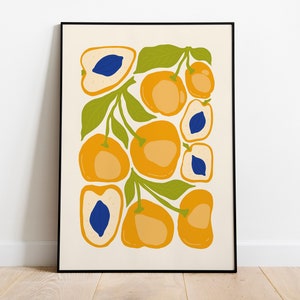 Poster Arte Fruta, Arte de Pared, Modernos, Minimalista, Decoración hogar - Poster Mate de Calidad - Sin Marco