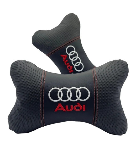 Buy Audi Accessories embroidered Leather new Audi Car Headrest Pillow Neck Pillow 2pcs Pillow Car Interior Accessories audi Car Pillow Online in India Etsy