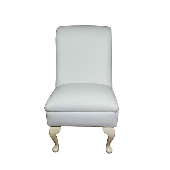White leather bedroom on sale chair