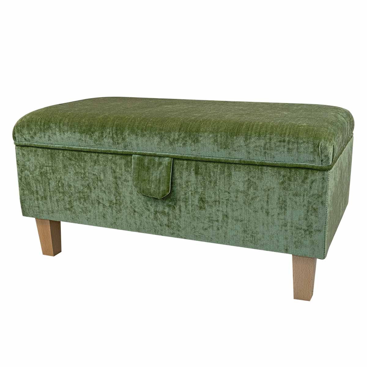 Green storage 2024 ottoman bench