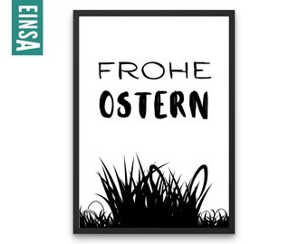Happy Easter poster for self-printing | digital file | instant download | Happy Easter card digital print | Easter decoration image download