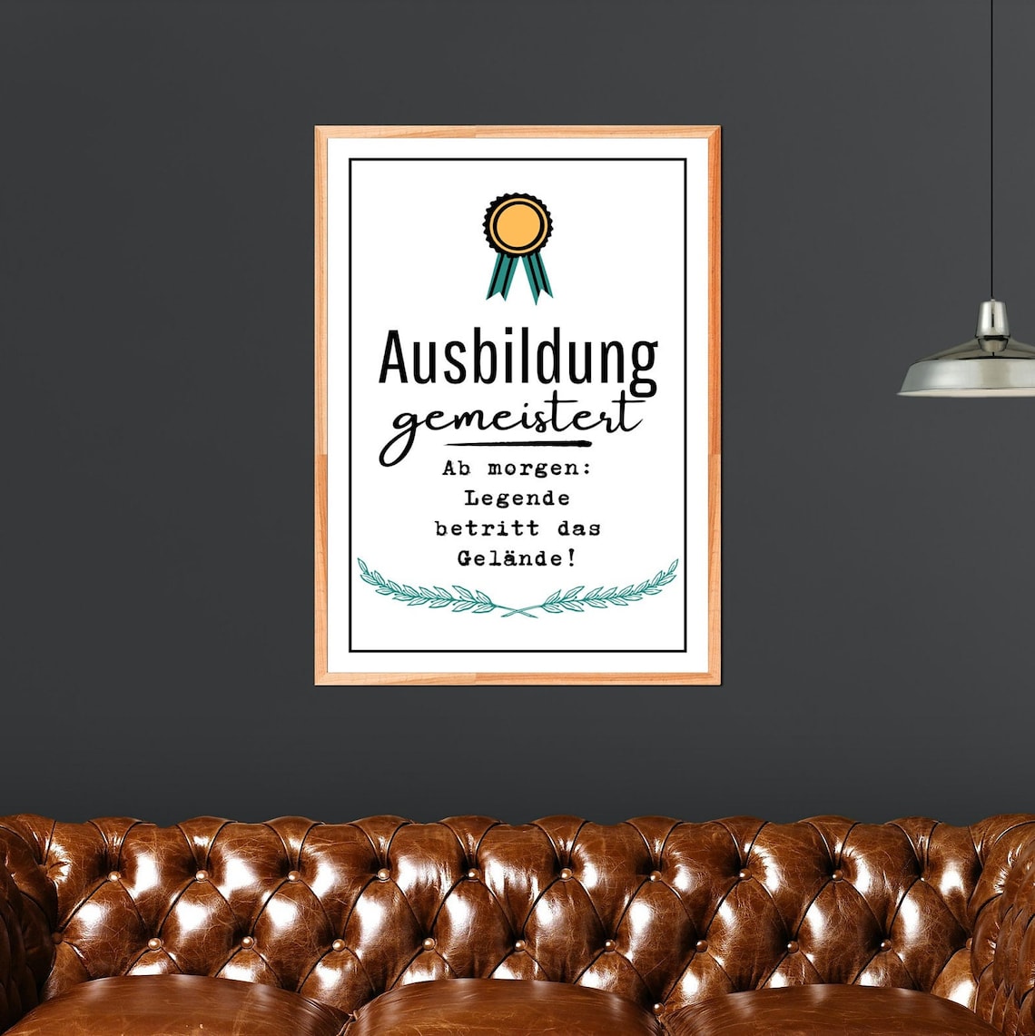 Geschenk Zum Abschluss Der Ausbildung Ausbildung bestanden Poster als digitale Datei zum Downloaden und