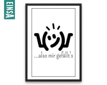 Funny poster for creatives with self-confidence to print | Download the funny poster and hang it in your creative room | Smiley | Smile