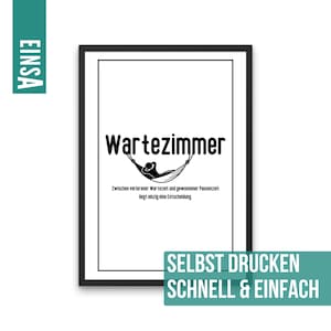 Waiting room lettering | Download and print yourself | Waiting room decoration | Doctor's office | Office wall decoration | Waiting room sign