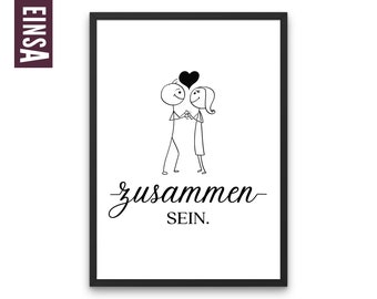 Printable gift for girlfriend or boyfriend | Anniversary gift | Togetherness | Digital file | Love