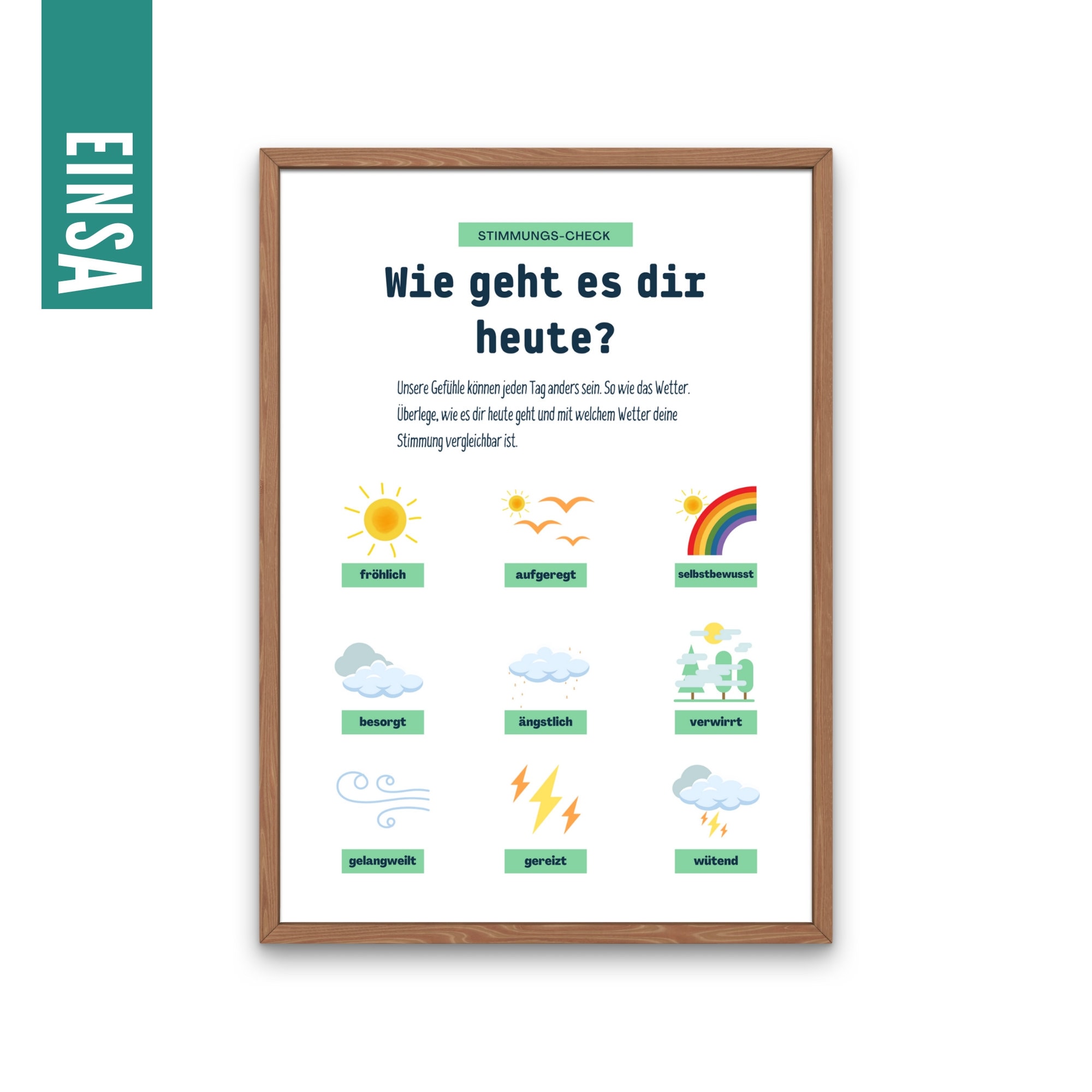 Holz-Stimmungsbarometer - Witziger Scherzartikel Fürs Büro Oder Zuhause