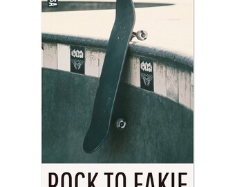 Skate Poster | Rock to Fakie | Skateboard Poster | Premium Quality Matt Paper Poster | oldskool