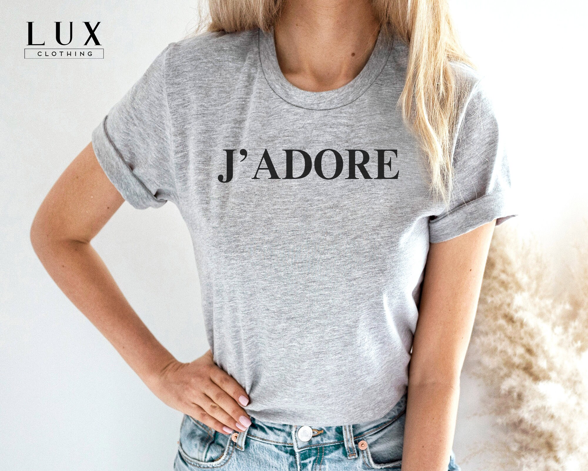 Mode Jurken T-shirt jurken J&H Fashion Paris T-shirt jurk wit-lichtgrijs prints met een thema 