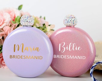 Personalized Women's Flask, Custom Flask, Stainless Steel Flask, Hip Flask,Bridal Party Gifts, Flask for women,Gift for Her,Bridesmaid Gifts