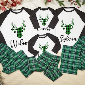  Juebong Christmas Pajamas Family Sets Homewear for Women Mens  Couple Christmas PJs Matching Sets Xmas Tree Print Tops Pants : Sports &  Outdoors