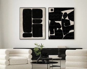 Wabi Sabi Art Print: Black & White Japandi Poster (Digital Download)