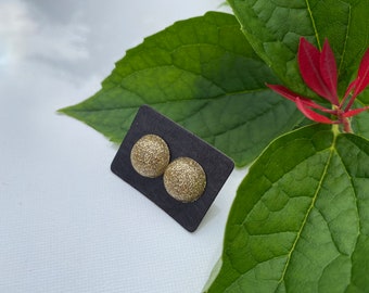 Boucles d’oreilles rondes en or scintillant