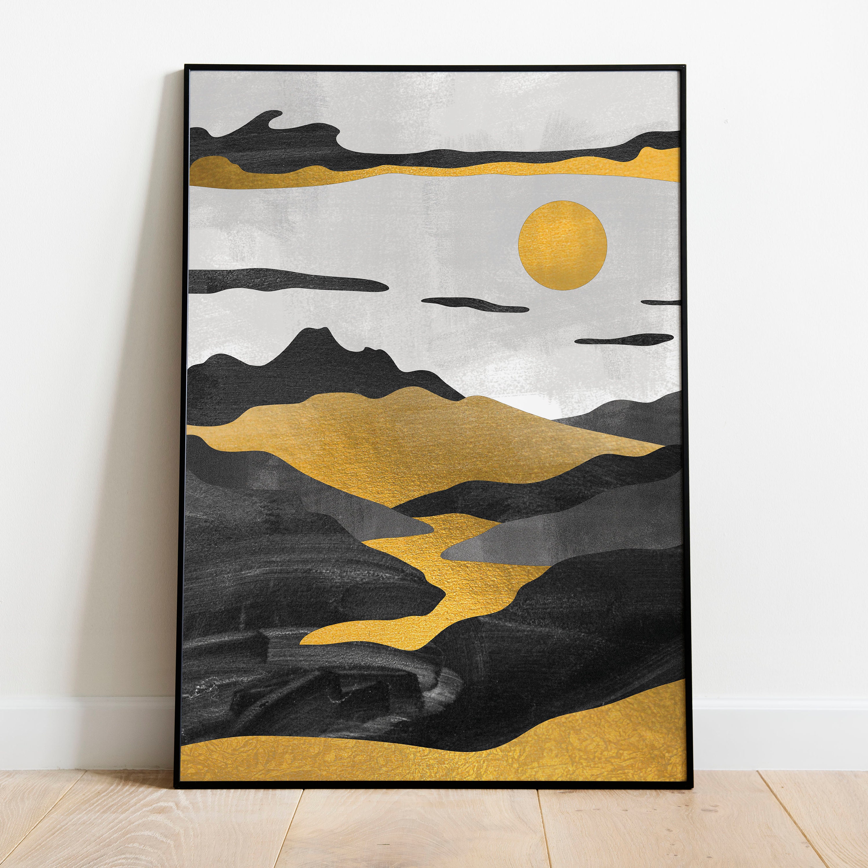 Abstract Gold Wall Art, Printable Wall Art, Instant Digital Download ...