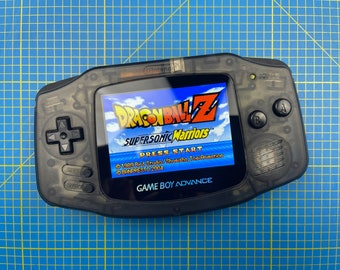 Gameboy Advance GBA - Black Clear Shell With Black Buttons - Backlight IPS V2 Screen