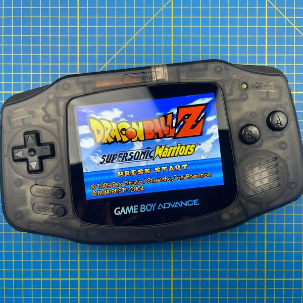 Gameboy Advance GBA - Black Clear Shell With Black Buttons - Backlight IPS V2 Screen