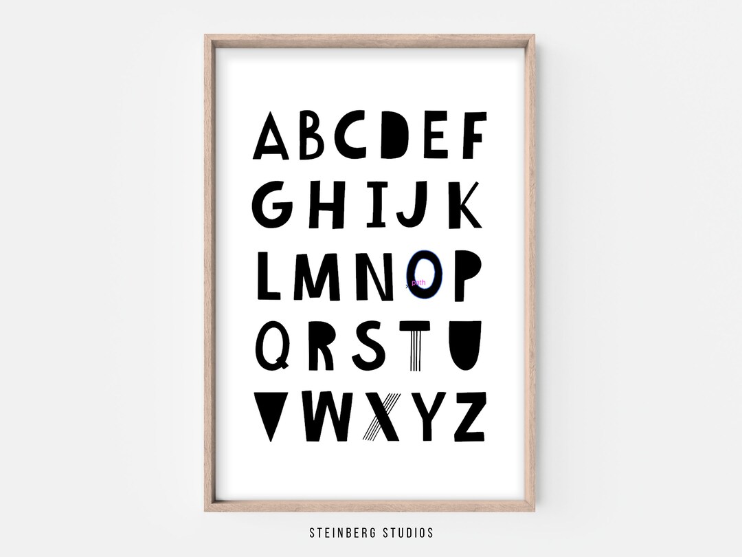 Alphabet Nursery Print, ABC Wall Art for Kids (digital Download) - Etsy