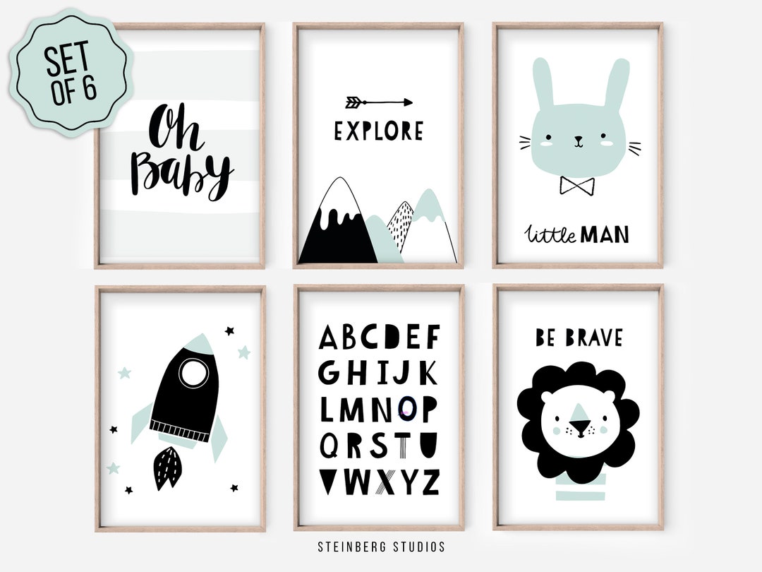 Playroom Prints – Set of 6 Kids Wall Art (digital Download) - Etsy