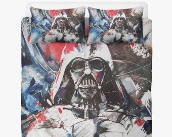 Star Wars Darth Vader R2D2 Chewbacca Reversible Twin Size Comforter NIP 