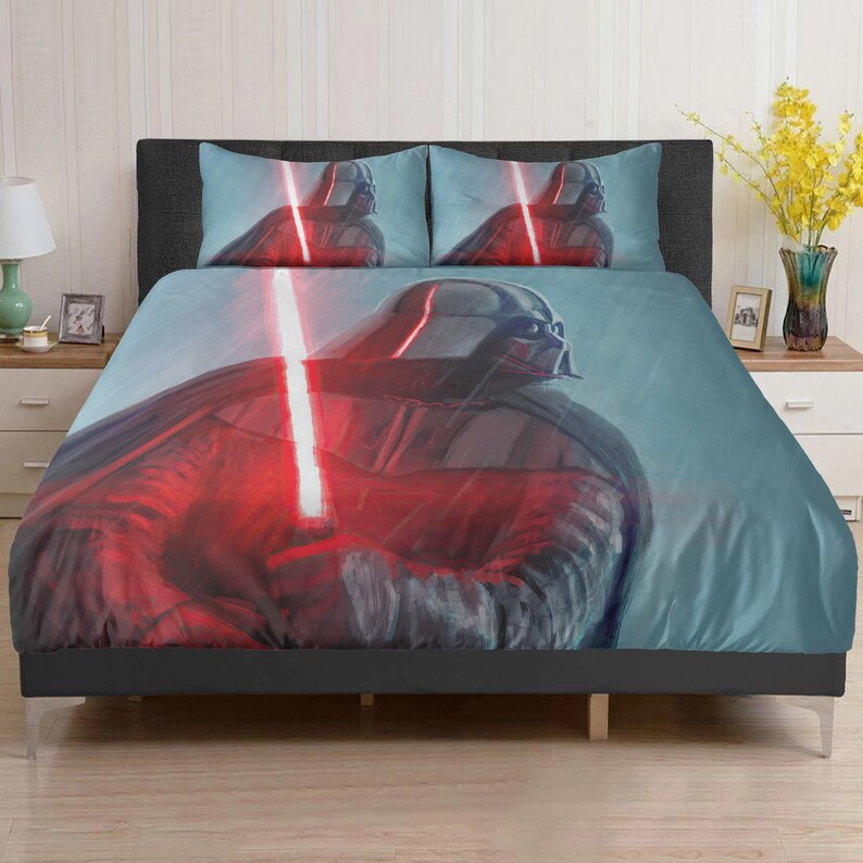 Star Wars Duvet Darth Vader Bedding Set Twin Queen King Etsy