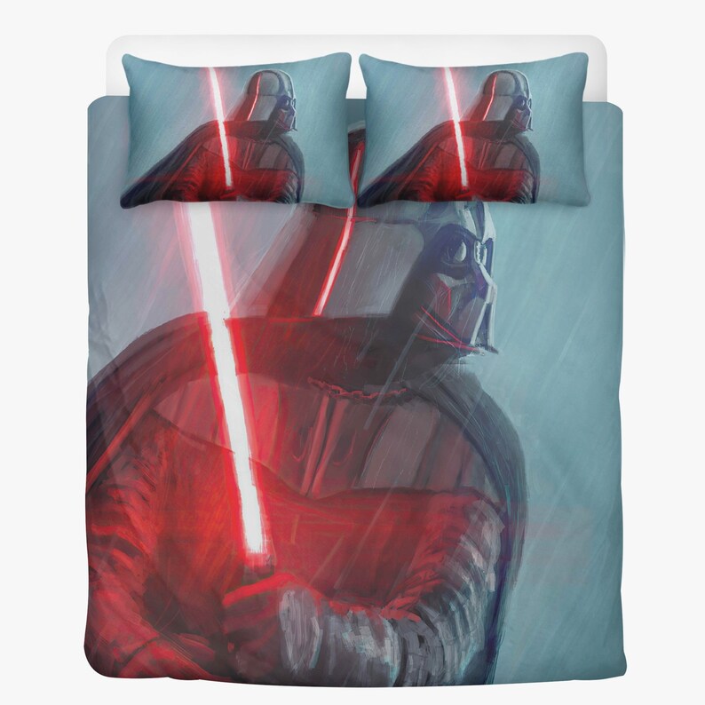 Star Wars Duvet Darth Vader Bedding Set Twin Queen King Etsy
