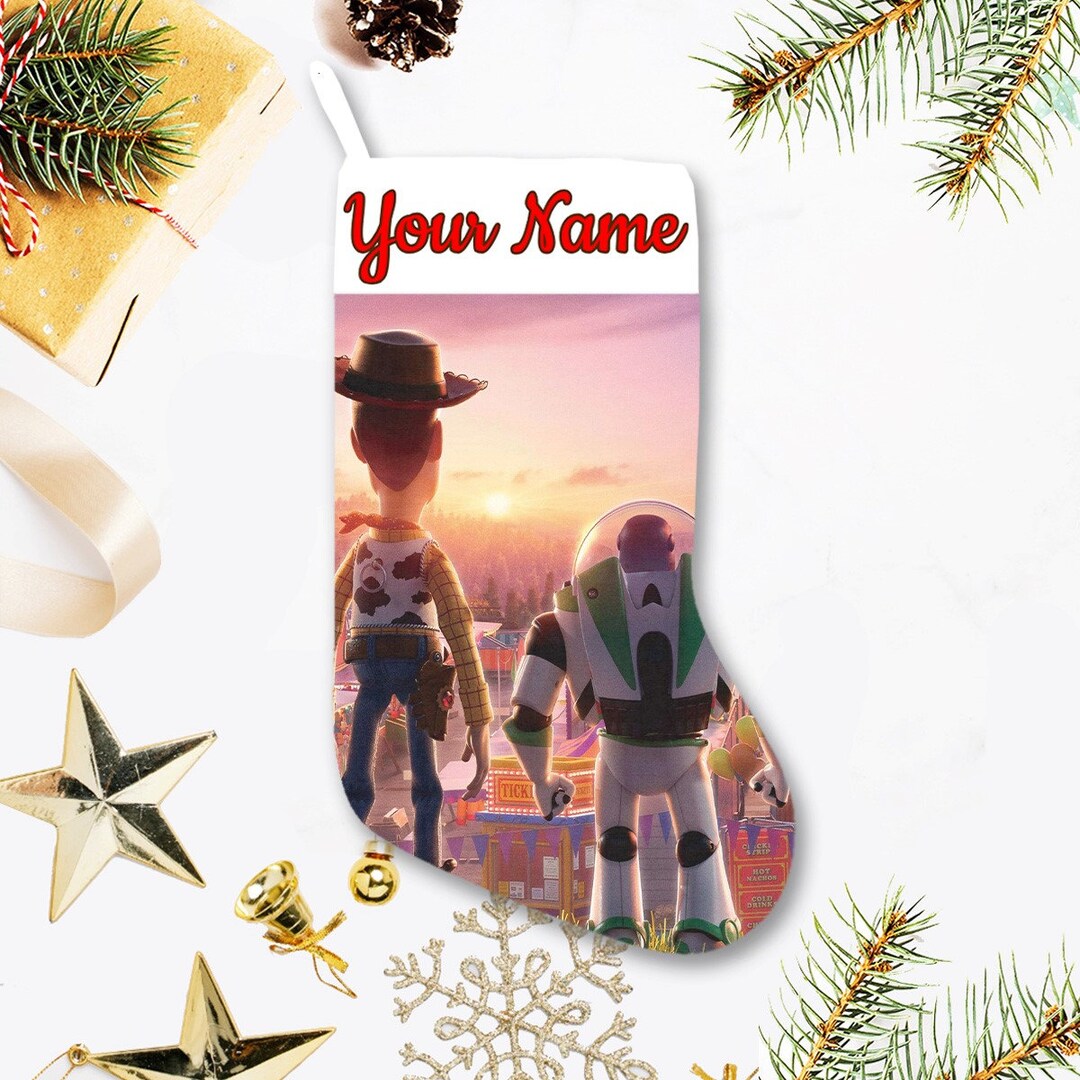 Toy Story Christmas Stocking Woody Buzz Lightyear Etsy