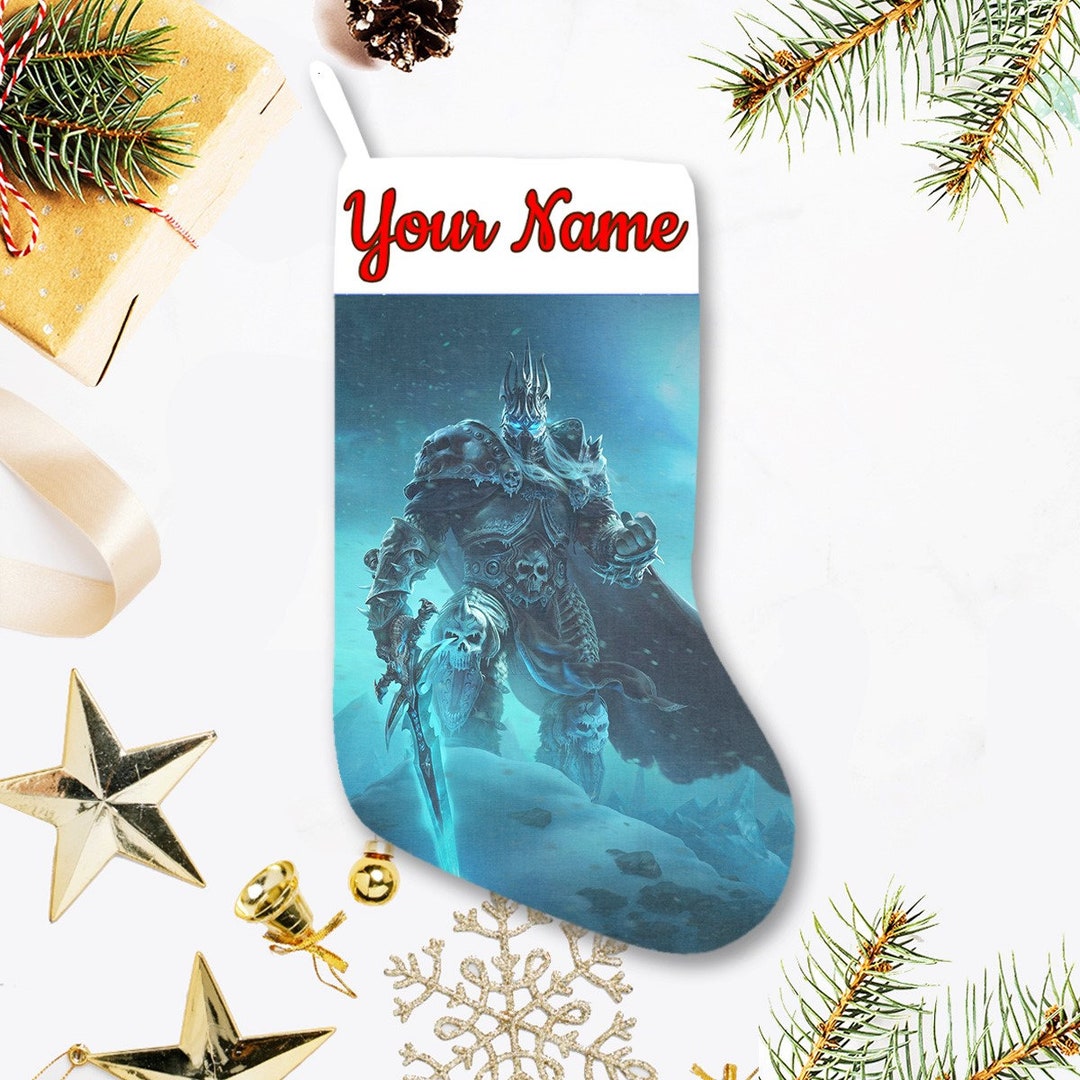 World of Warcraft Christmas Stocking Personalized Wow Lich Etsy