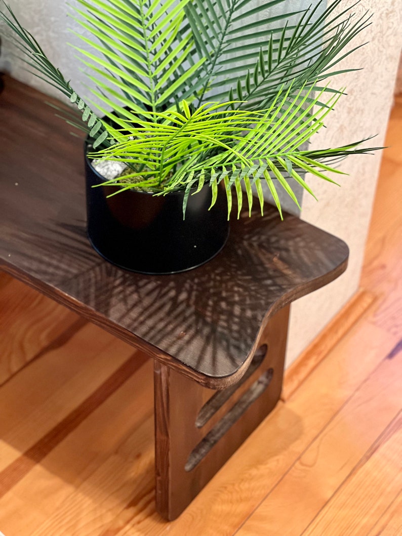 Entryway Bench Narrow Bench Mid Century Modern Bench Etsy