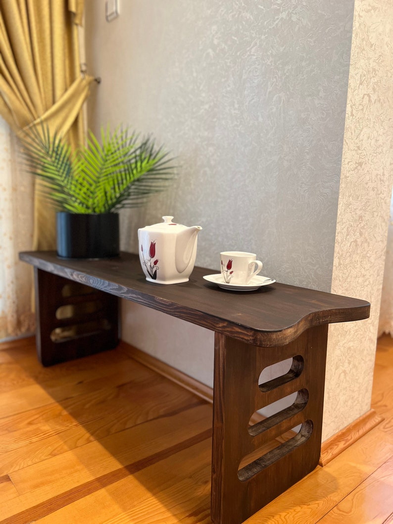 Entryway Bench Narrow Bench Mid Century Modern Bench Etsy