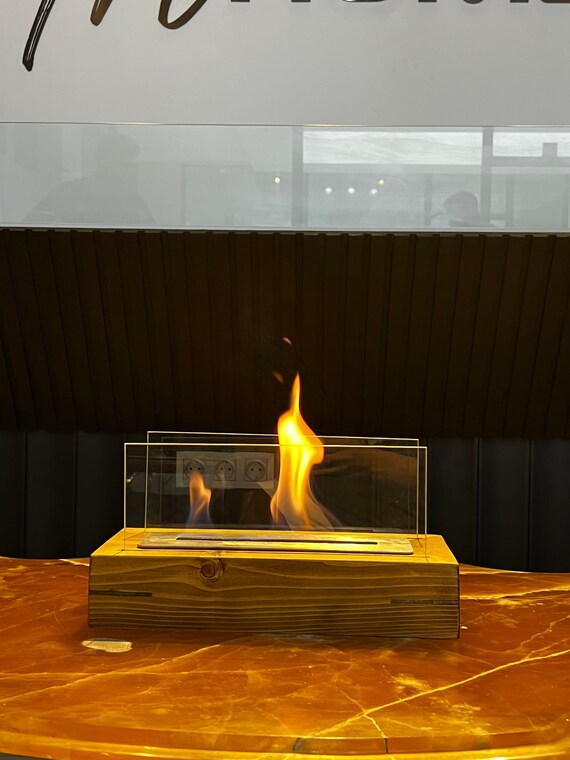 Table Top Fireplace Black Mega Large Handmade Table Top Fire Etsy