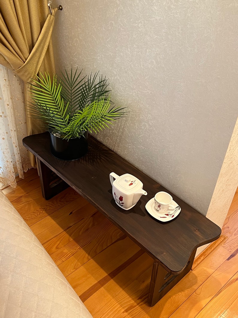 Entryway Bench Narrow Bench Mid Century Modern Bench Etsy