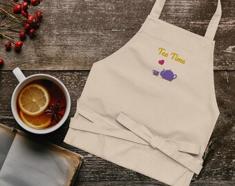Tea Time apron made of organic cotton