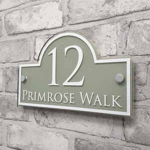 Sage Green House address sign or plaque