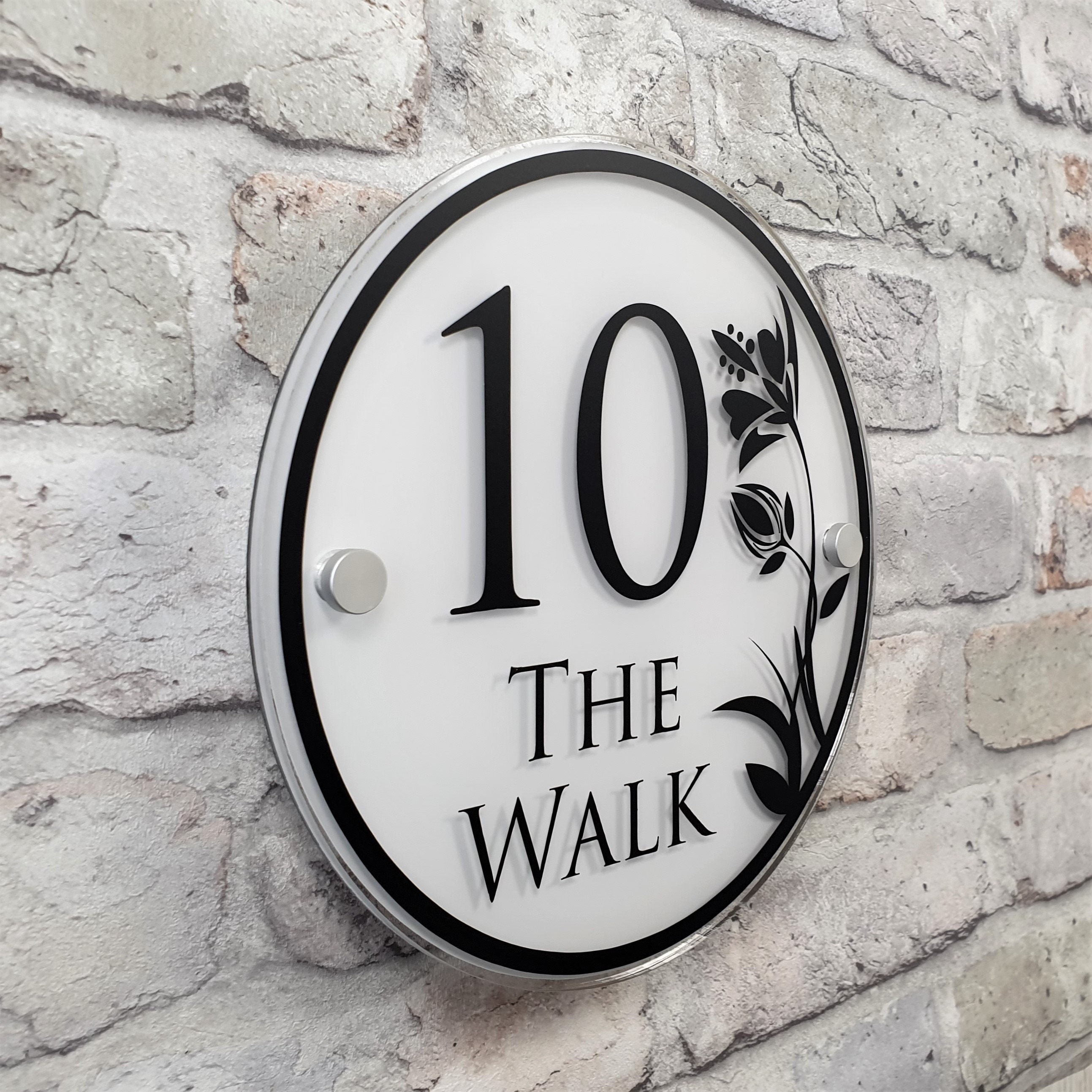 Decorative House Sign or Address/number Plaque Large Round Etsy UK