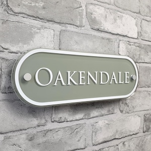 Traditional House Number Signs & Address Plaques in Sage Green afbeelding 9