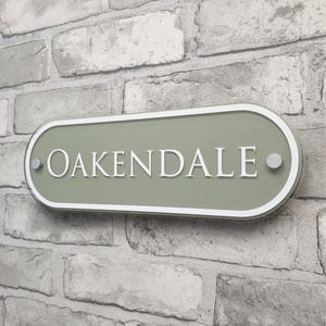 Traditional House Number Signs & Address Plaques in Sage Green afbeelding 17