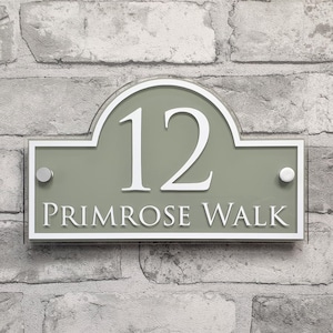 Traditional House Number Signs & Address Plaques in Sage Green afbeelding 15
